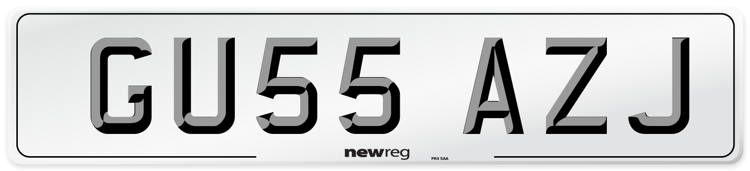 GU55 AZJ Number Plate from New Reg